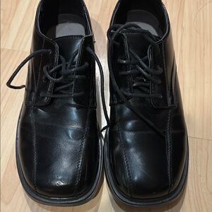 Boys Black Leather Shoes